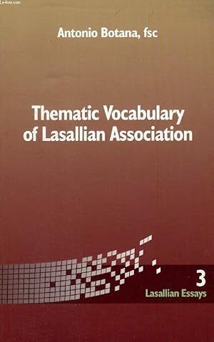 Imagen del vendedor de THEMATIC VOCABULARY OF LASALLIAN ASSOCIATION a la venta por Le-Livre