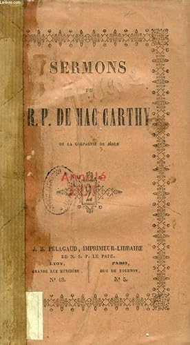 Image du vendeur pour SERMONS DU REVEREND PERE DE MAC CARTHY, TOME II mis en vente par Le-Livre