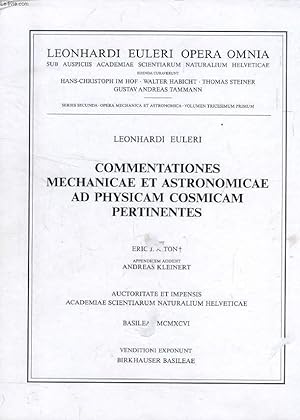 Imagen del vendedor de COMMENTATIONES MECHANICAE ET ASTRONOMICAE AD PHYSICAM COSMICAM PETINENTES a la venta por Le-Livre