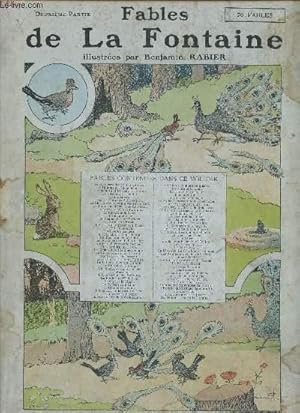 Image du vendeur pour FABLES DE LA FONTAINE ILLUSTREES PAR BENJAMIN RABIER - DEUXIEME PARTIE - 70 FABLES. mis en vente par Le-Livre