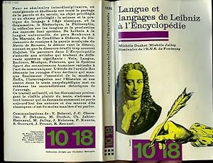 Image du vendeur pour LANGUE ET LANGUAGES DE LEIBNIZ A L'ENCYCLOPEDIE. mis en vente par Le-Livre