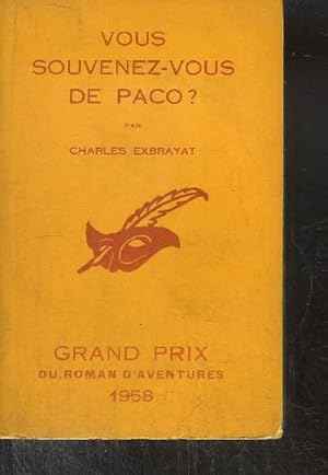 Seller image for VOUS SOUVENEZ-VOUS DE PACO ? for sale by Le-Livre