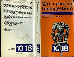 Seller image for QUI A PEUR DE L AUTOGESTION ? CAUSE COMMUNE.1978/1 for sale by Le-Livre