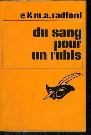 Bild des Verkufers fr DU SANG POUR UN RUBIS zum Verkauf von Le-Livre