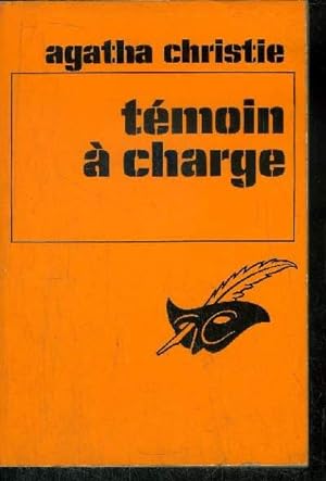 Image du vendeur pour TEMOIN A CHARGE mis en vente par Le-Livre