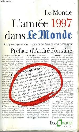 Bild des Verkufers fr L'ANNE 1997 DANS LE MONDE - LES PRINCIPAUX EVENEMENTS EN FRANCE ET A L'ETRANGER zum Verkauf von Le-Livre