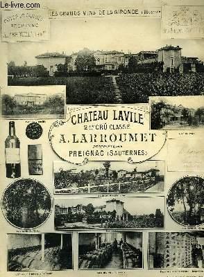 Seller image for Les grands vins de la Gironde, illustrs. Chteau Laville for sale by Le-Livre
