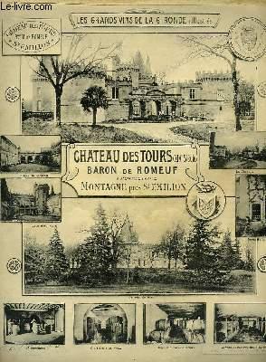 Seller image for Les grands vins de la Gironde, illustrs. Chteau des Tours. for sale by Le-Livre