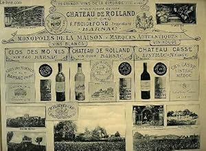 Seller image for Les grands vins de la Gironde, illustrs. Chteau de Rolland. for sale by Le-Livre