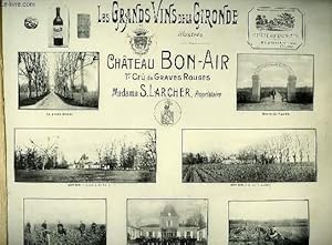 Seller image for Les grands vins de la Gironde, illustrs. Chteau Bon-Air. for sale by Le-Livre