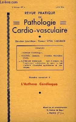Seller image for Revue Pratique de Pathologie Cardio-Vasculaire. N4, 2me anne : L'Asthme Cardiaque for sale by Le-Livre