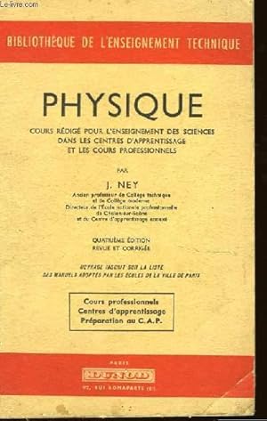 Image du vendeur pour Physique. mis en vente par Le-Livre