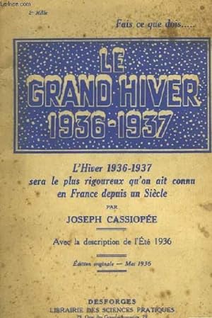 Seller image for Le Grand Hiver 1936 - 1937 for sale by Le-Livre
