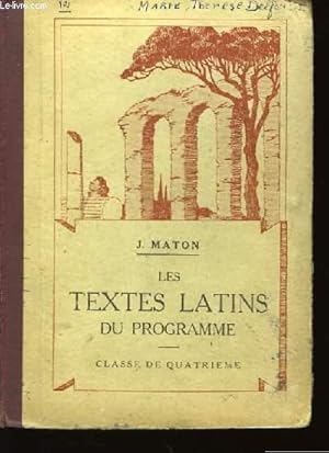 Seller image for Les Textes Latins du Programme. Classe de 4me. for sale by Le-Livre