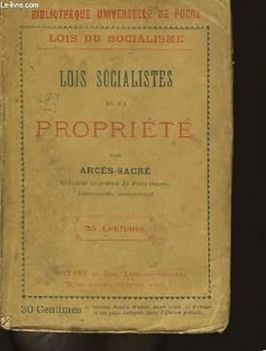 Seller image for Lois socialistes de la Proprit et Collectivisme. for sale by Le-Livre