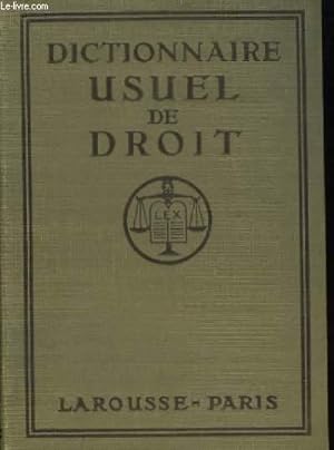 Seller image for Dictionnaire Usuel de Droit. for sale by Le-Livre