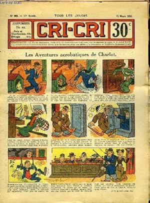 Seller image for Cri-Cri n809, 17me anne : Les Aventures acrobatiques de Charlot. for sale by Le-Livre