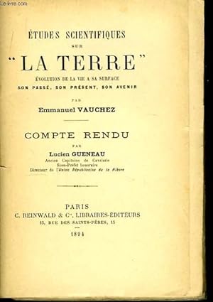 Seller image for Etudes Scientifiques sur "La Terre". Compte-Rendu for sale by Le-Livre