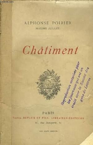 Seller image for Chtiment. for sale by Le-Livre