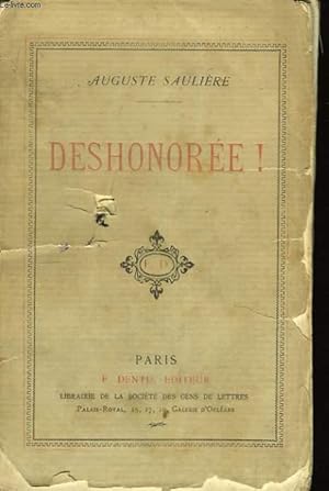 Bild des Verkufers fr Deshonore ! zum Verkauf von Le-Livre