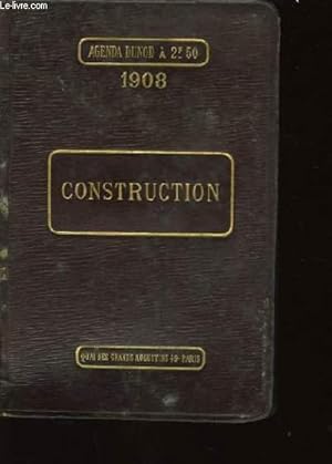 Imagen del vendedor de Agenda Dunod 1908. Construction a la venta por Le-Livre