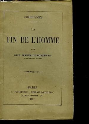 Seller image for La fin de l'homme for sale by Le-Livre