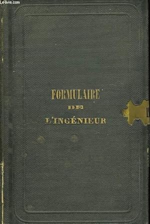 Bild des Verkufers fr Formulaire de l'Ingnieur-Constructeur. zum Verkauf von Le-Livre