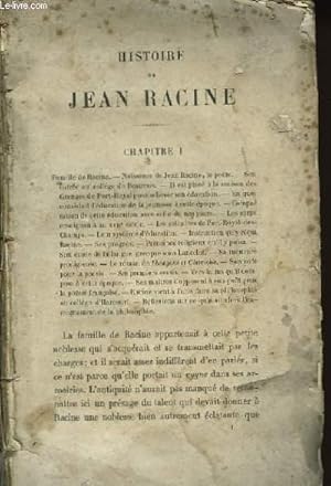 Seller image for Histoire de Jean Racine. for sale by Le-Livre