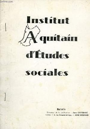Bild des Verkufers fr Institut Aquitain d'Etudes Sociales n31 zum Verkauf von Le-Livre