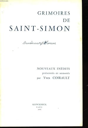 Immagine del venditore per Grimoires de Saint-Simon venduto da Le-Livre