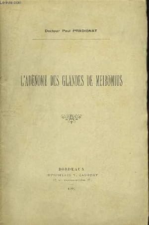 Bild des Verkufers fr L'Adnome des glandes de Meibomius zum Verkauf von Le-Livre