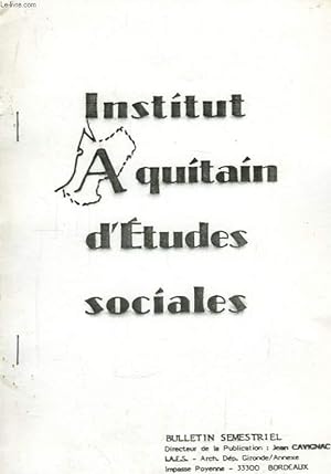Seller image for Institut Aquitain d'Etudes Sociales N50 for sale by Le-Livre