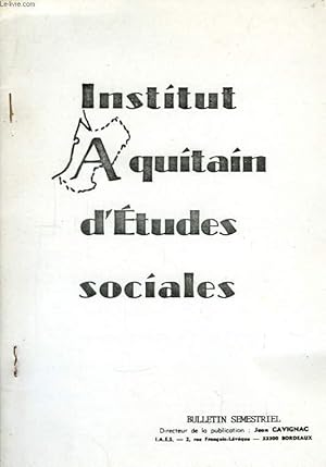 Seller image for Institut Aquitain d'Etudes Sociales N45 for sale by Le-Livre