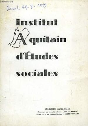 Seller image for Institut Aquitain d'Etudes Sociales N40/41 for sale by Le-Livre