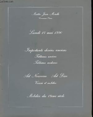 Seller image for Catalogue de Ventes aux Enchres, d'importants dessins anciens. for sale by Le-Livre
