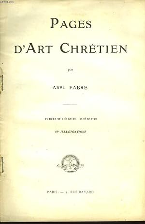 Bild des Verkufers fr Pages d'Art Chrtien. 2me srie. zum Verkauf von Le-Livre