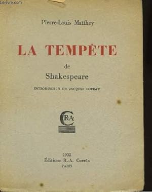 Image du vendeur pour La Tempte de Shakespeare. mis en vente par Le-Livre