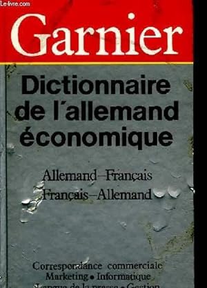 Bild des Verkufers fr Dictionnaire de l'allemand conomique. zum Verkauf von Le-Livre