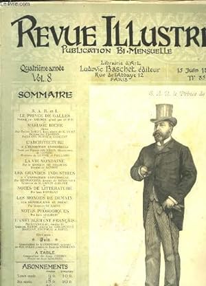 Bild des Verkufers fr Revue Illustre n85, Vol. 8 zum Verkauf von Le-Livre