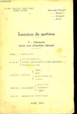 Seller image for Exercices de synthse. 2me aprtie : Obersver dans une direction donne. for sale by Le-Livre