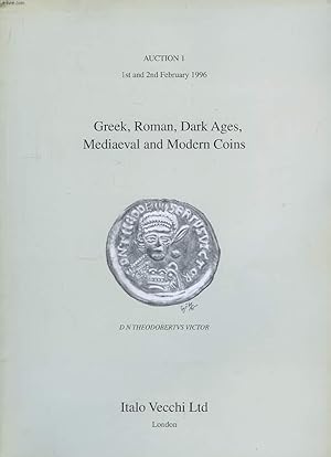 Imagen del vendedor de Greek, Roman, Dark Ages, Mediaeval and Modern Coins. a la venta por Le-Livre