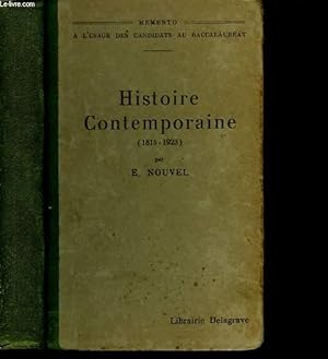 Seller image for Histoire Contemporaine 1815 - 1923 for sale by Le-Livre