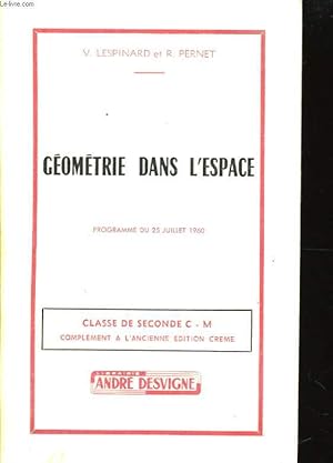 Seller image for Gomtrie dans l'espace. Classe de 2nde C - M. for sale by Le-Livre