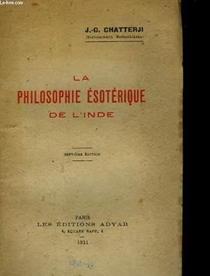 Bild des Verkufers fr La philosophie sotrique de l'Inde zum Verkauf von Le-Livre