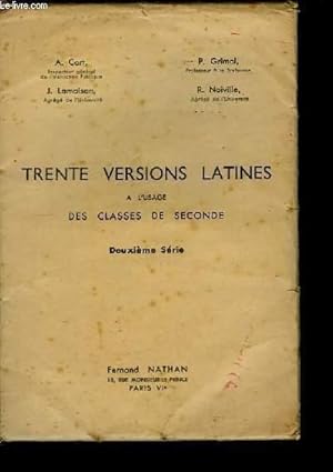 Seller image for Trente versions latines,  l'usage des classes de 2nde. 2me srie. for sale by Le-Livre