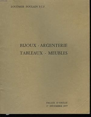 Bild des Verkufers fr Bijoux - Argenterie - Tableaux - Meubles. zum Verkauf von Le-Livre