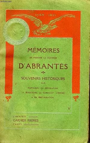 Seller image for Mmoires de Madame la Duchesse d'Abrants. TOME V for sale by Le-Livre