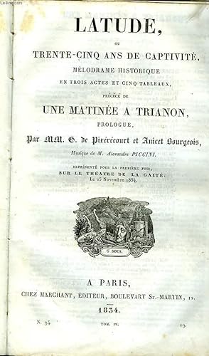 Seller image for Latude, ou Trente-cinq ans de captivit. for sale by Le-Livre
