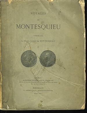 Seller image for Voyages de Montesquieu. TOME I for sale by Le-Livre