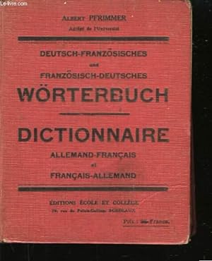 Seller image for Dictionnaire Allemand - Franais et Franais - Allemand for sale by Le-Livre